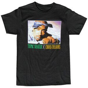 New! Tupac Shakur Rap Music T-Shirt Cross Colours